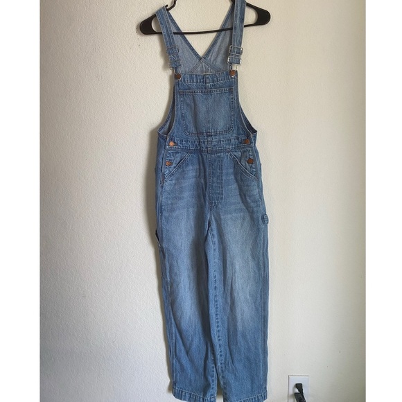 Madewell Denim Relaxed Carpenter Cottagecore Overalls in Lewisberg Wash Size XXS - Picture 3 of 16